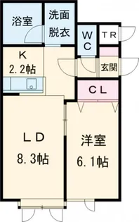 ドリームD【2階】の間取り