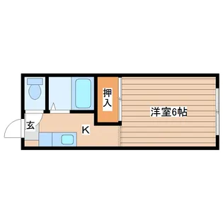 ホワイトキャッスル5番館【1階】の間取り