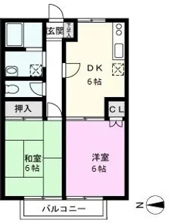 レインボーイースト【2階】の間取り