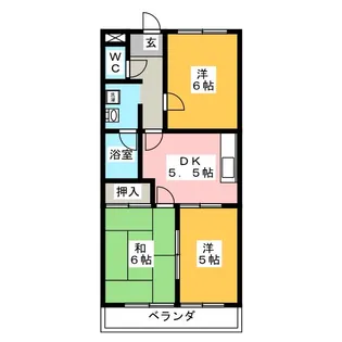 シティリバー【3階】の間取り