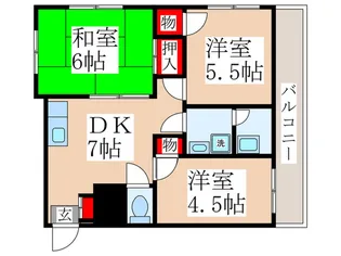 グリーンハイツ佳秀【2階】の間取り