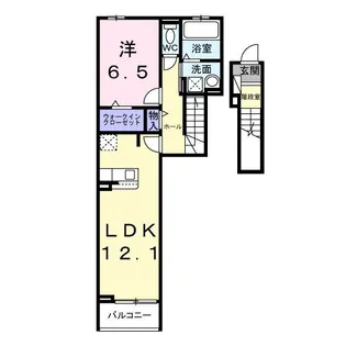 ベル・コリーヌB【2階】の間取り