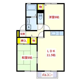 セジュール福山I【1階】の間取り