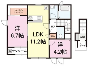 Le ciel II【2階】の間取り