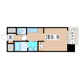 シティタワー二十人町【11階】の間取り