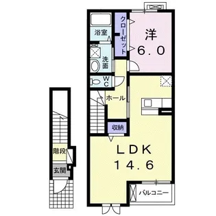 レーヴ ルフレ【2階】の間取り