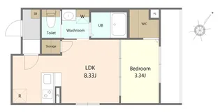(仮称)川内亀岡町アパート【2階】の間取り