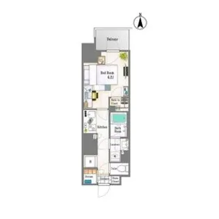 ドゥーエ亀戸【9階】の間取り