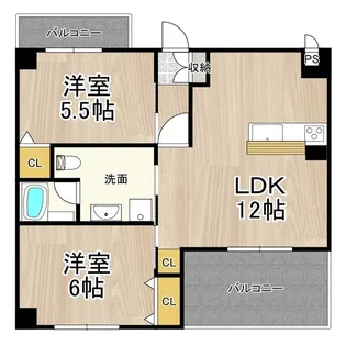 PHOENIX緑地公園【6階】の間取り