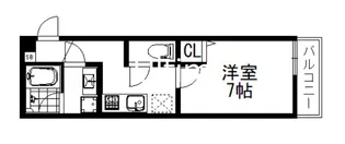メゾンドゥース丹波橋【1階】の間取り