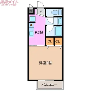 SurplusOne銀河B棟【1階】の間取り