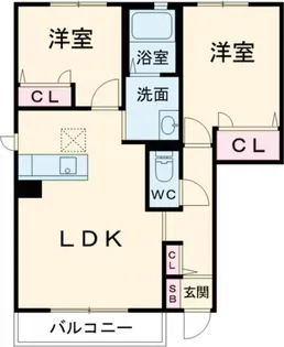 サンビレッジ定府【1階】の間取り