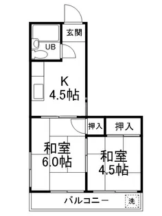 ユタカガーデン円町【3階】の間取り