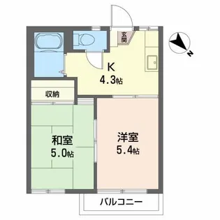 フラッツT【2階】の間取り