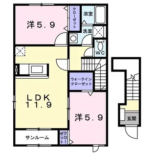ドリーム ヒルA【2階】の間取り