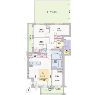 グランファーレ真駒内グランフォレスト【4階】の間取り