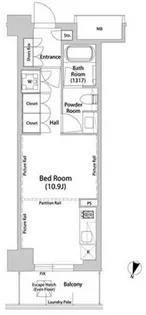 飯田橋ガーデンフラッツ【5階】の間取り