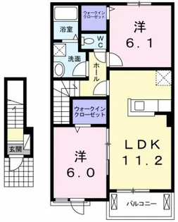 サンシーブル B【2階】の間取り