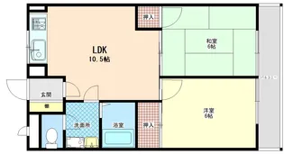 ライズ1番館【4階】の間取り