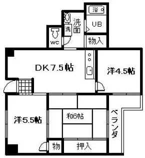 メゾンウエスト【4階】の間取り