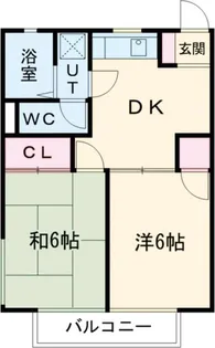 アクツハイツII【2階】の間取り