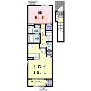 サン・リベールII A【2階】の間取り