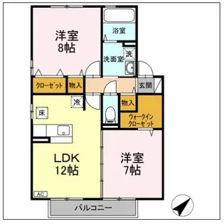 リビングタウン内郷 B【1階】の間取り