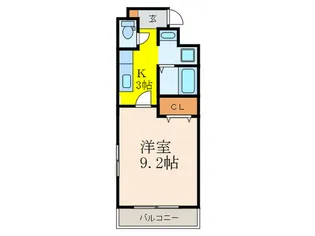 グリ-ンコ-ト【5階】の間取り