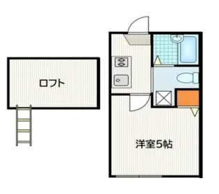 フラット洋【2階】の間取り