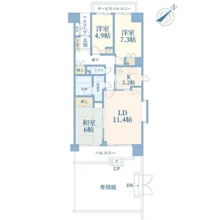 ヴェルデ町田【1階】の間取り