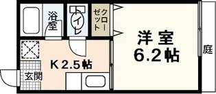シティハイム吉見園【1階】の間取り