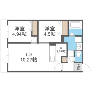 S-RESIDENCE医大南altier【2階】の間取り