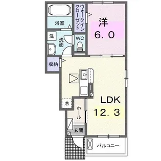 ルシア II【1階】の間取り