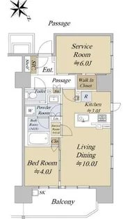 シティハウス巣鴨【4階】の間取り