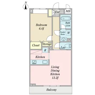 クロシェット・プレジール【1階】の間取り