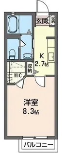 ポム・エ・オランジュ【2階】の間取り