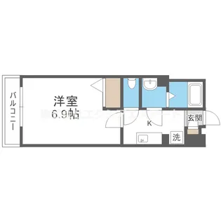 ノーブル阿倍野【1階】の間取り