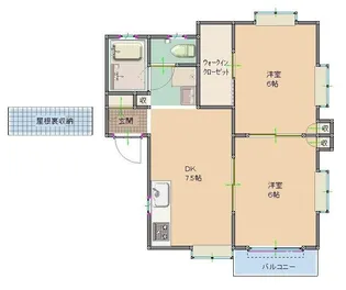 プレスト松山【2階】の間取り