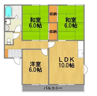 グリーンパークみよし【2階】の間取り