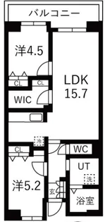 アクティ目黒駅前 1号棟【9階】の間取り