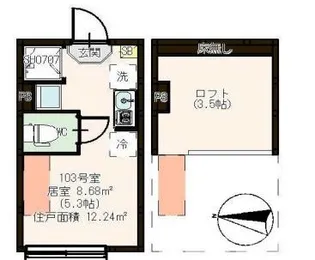 ハーモニーテラス東大泉【1階】の間取り