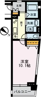 メゾンシンテイI【8階】の間取り