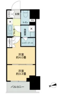 ザ・ライオンズフォーシア鶴見【5階】の間取り