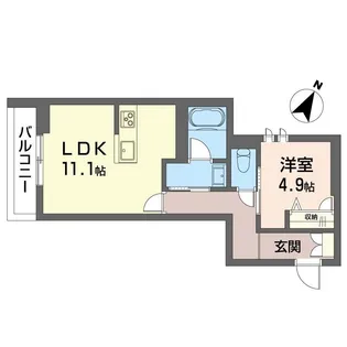 ボヌールカイエ【1階】の間取り