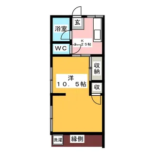 宮田ハイツ【1階】の間取り