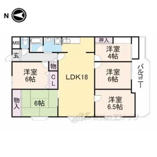 キャピタル新大宮【2階】の間取り