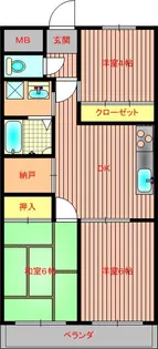 イーストハイム篠崎【10階】の間取り