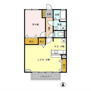 シャルマン富士見ヶ丘【1階】の間取り