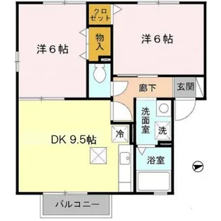 セジュール木橋【1階】の間取り