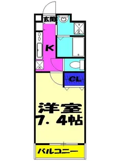 ウィングテラス前原【2階】の間取り